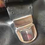 Fossil  Brand black leather large satchel book bag Photo 6