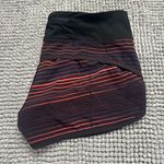 Lululemon  Striped Black and Red Athletic Shorts Photo 1