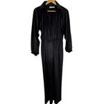 Halston IV Dorian Black Long Dress Wrap Size 10 Union Made Studio 54 1970s VTG Photo 2