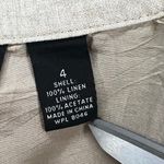 INC International Concepts Skirt Women 4 Linen A Line Flare Midi Cottage Granola Tan Photo 9