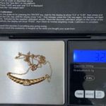 Crescent Vintage Gold-tone CZ Stone Bar Pendant 16” Necklace Photo 11