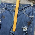 Rampage  Girlfriend Jeans Sophie Mid Rise 17 Distressed‎ Star Embellished Photo 4