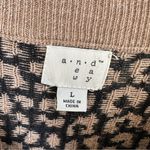 A New Day  Women’s Animal Print Crewneck Sweater - Brown and Black Size Large Photo 6