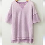 Source Unknown Womens Oversized Tshirts Tops Blouse Mineral Wash Exposed Seam Purple Size 3x Photo 12