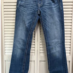 Miss Me Bootcut Jeans Zip Low Rise Embroidery/Gems Logo Size 29 Boho/Western Photo 0