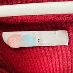 Free People Pullover Oversized Open Back Cowl Neck Sweater Red Sz Small Photo 3