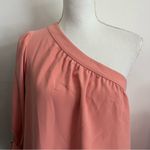 Amanda Uprichard • Coral Peach One-Shoulder Top Blouse Photo 1