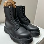 Dr. Martens Dr. Doc Martens 1460 Vegan Bex Mono Lace Up Black Out Leather Women's Boots Sz 5 Photo 0