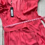 Kobi Halperin Elaine Flamingo Short Flutter Sleeve Wrap Midi Dress Women’s XL Pink Photo 6