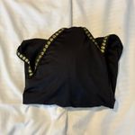 Gibson Latimer  Black One Piece Swimsuit Gold Trim V Neck Size‎ L Photo 3