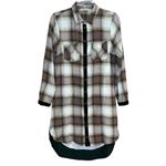 Soft Surroundings  Vintage Inspired Plaid Flannel Tapestry Shirt Dress Size XS Photo 1
