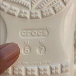 Crocs  Women's Bandana Print Slide Sandals - Cream and Brown size M5 and W7 Photo 4