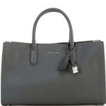 Michael Kors  Scarlett East West Satchel Charcoal Pebbled‎ Leather Handbag Photo 0