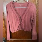 American Eagle  red crop top with lace size m Photo 0