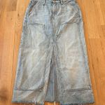 Pistola Midi Skirt Denim Utility Light Wash Size 28 Photo 2