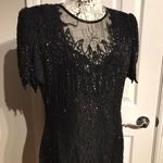 Laurence Kazar Vintage Beaded Midi Dress Embellished Photo 2
