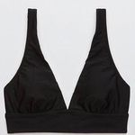 Aerie Plunge Longline Triangle Bikini Top Black Photo 0