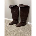 Botkier  Leather Pull‎ Up Knee Boots 38 / 7.5 Brown Leather Photo 9