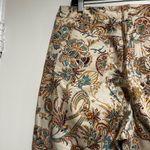 Rafaella NWOT Sz: 14 Colorful Earth Tone Paisley Cropped Capri Flat Front Pant. Photo 11