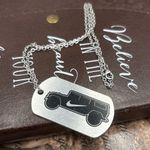 Nike Stainless Steel Dog Tag Necklace Streetwear Sportswear  Photo 0