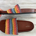 Rag and Bone  Bailey Multi Colored Woven Slides Like New Size 10 runs small Photo 8