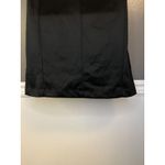 Attention  Dress Womens Medium Black Faux Leather Sleeve Sheath Knee Length Photo 9