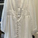 Button Dress White Size 6 Photo 0