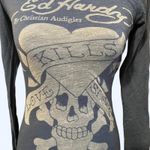 Ed Hardy Vintage Y2K  blue long sleeve shirt Size XS Photo 2