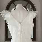 DKNY Sheath Dress with Frothy Organza Ruffles in Ivory, Size 6 New w/Tag $199 Photo 6