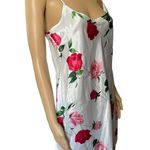 secret treasures White Red Silky Romantic Rose Print Mini Lingerie Slip Dress Photo 1