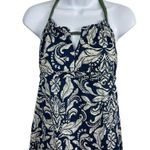 American Eagle Blue Green Halter Babydoll Sleeveless Floral Dress 8 90s Y2K Photo 4