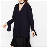 ZARA nwt poplin dress bow detailed sleeves sz med Photo 3