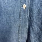 Vintage 80s Rhinestone Western Chambray Denim Shirt Medium Cowgirl Rodeo Glam Blue Photo 8