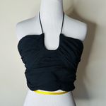 ZARA  Black Ruched Halter Crop Top Photo 1