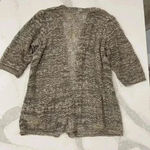 Dress Barn LongLine Knit Open Front Cardigan Tan/Brown 3/4 Sleeve Womens Plus 3X Brown Photo 6