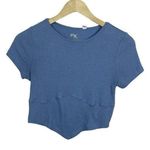 PacSun Women’s Ribbed Fitted Cropped Tee in Blue Size S Photo 4