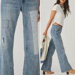 Anthropologie  Pilcro Laidback Flare Jeans Size 29 Patchwork Distressed High Rise Photo 10