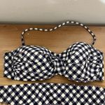 J. Crew Women's Navy Blue & White Gingham Bikini Size Small Top Large Bottoms Photo 1