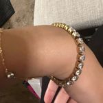 Beautiful big stones tennis bracelet. Vintage look but brand new Gold Photo 1