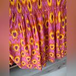 ZARA  smocked maxi dress midi blogger favorite colorful print neon balloon sleeve Photo 10