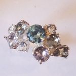 City by City Rhinestone Silver Ring Size 8 Photo 1