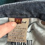 7 For All Mankind Bootcut Dark Denim Jeans 26 Hemmed Blue Gray Ivory Embroidered Photo 10