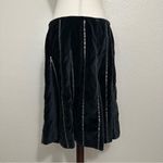 Soft Surroundings NWOT Black Velvet Sequins A-Line Flare Skirt Photo 5