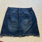 Indigo Rein Dark Blue Button-Front Pencil Skirt Photo 2