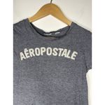 Aeropostale Vintage Top Women S Gray Short Sleeve Sewn Spell out Y2K FLAWED Photo 1