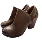 Dansko Marcia Boots Leather Burnish Nubuck Teak Brown Block Heel Size 37 Booties Photo 1