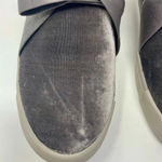 Mercedes Castillo Jamilla Velvet Bow Sneakers Gray Size 7.5 Photo 3