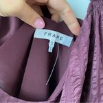 frame denim Frame Draped Textured Silk Halter Top‎ Cabernet XS Photo 4