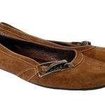 Barbara Bui BUI Brown Suede Leather Buckle Accent Ballet Flats Photo 10