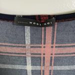 West Kei Plaid V Neck High Low Dress Photo 4